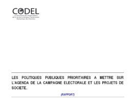 sondage sur les politiques publiques prioritaires à mettre sur l’agenda de la campagne électorale 2020 et les projets de société des candidats