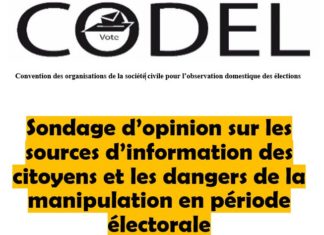 Sondage d’opinion sur les sources d’information des citoyens et les dangers de la manipulation en période électorale